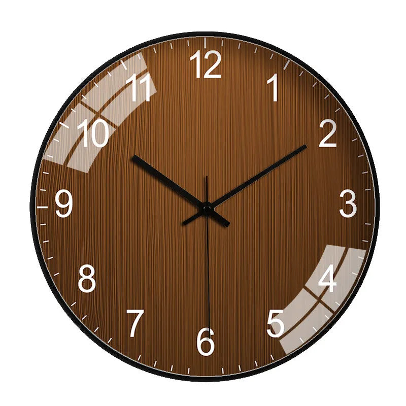Minimalist Wooden Grain Wall Clock