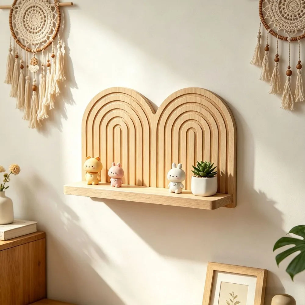 Rainbow Arch Floating Wall Shelf