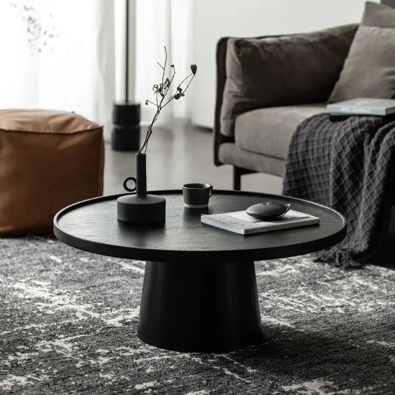 Minimalist Round Wood Coffee Table