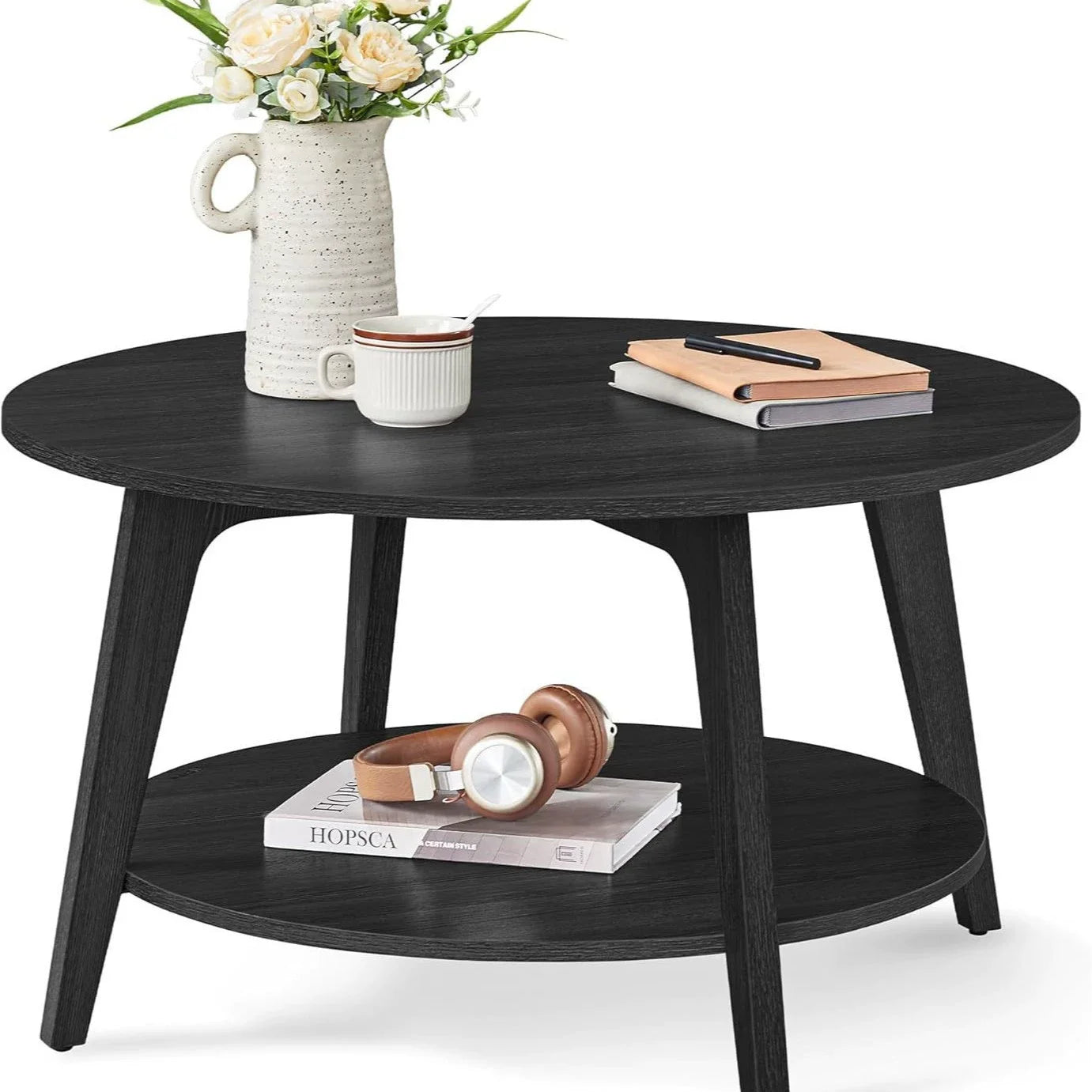 Multi-Tier Solid Wood Coffee Table