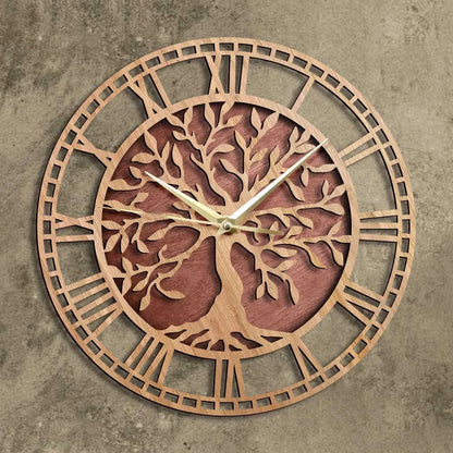Tree of Life Wooden Wall Clock