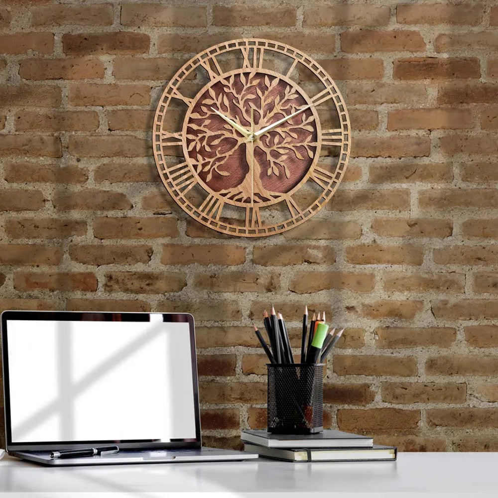 Tree of Life Wooden Wall Clock