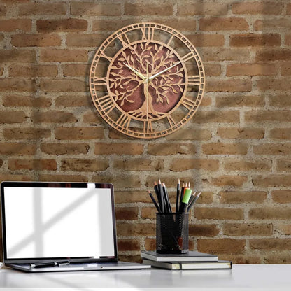 Tree of Life Wooden Wall Clock