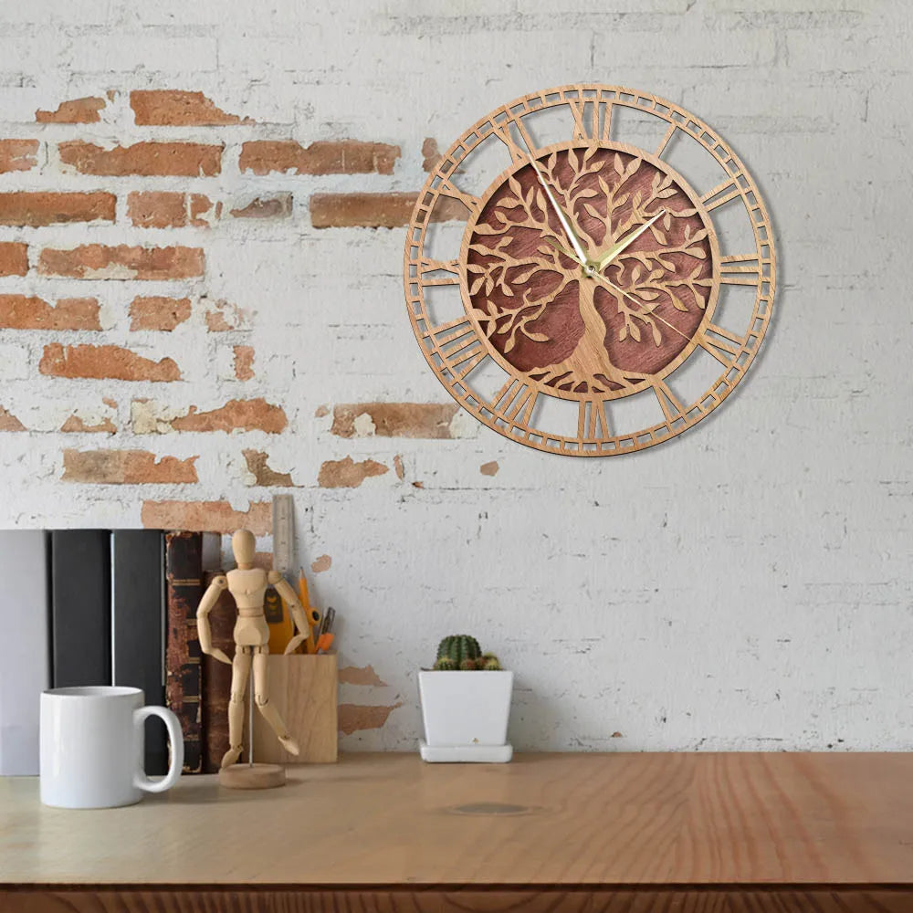 Tree of Life Wooden Wall Clock