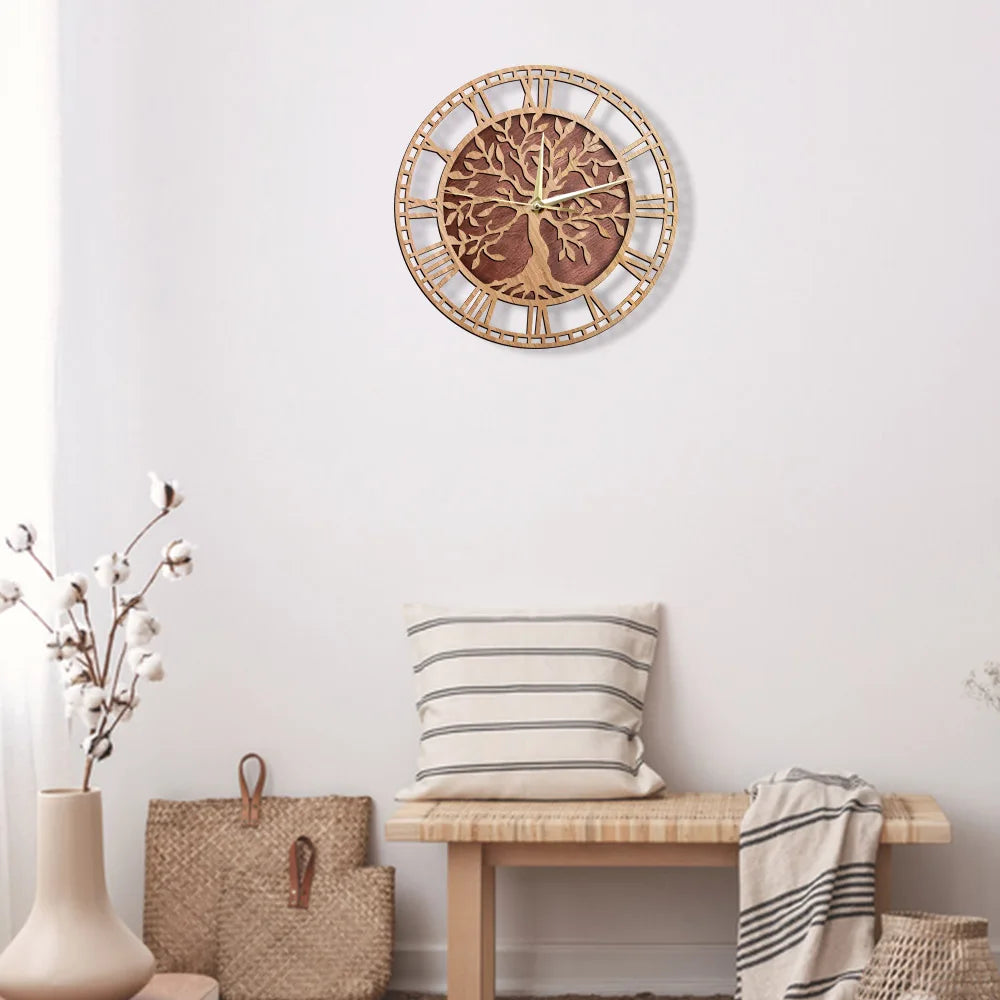 Tree of Life Wooden Wall Clock
