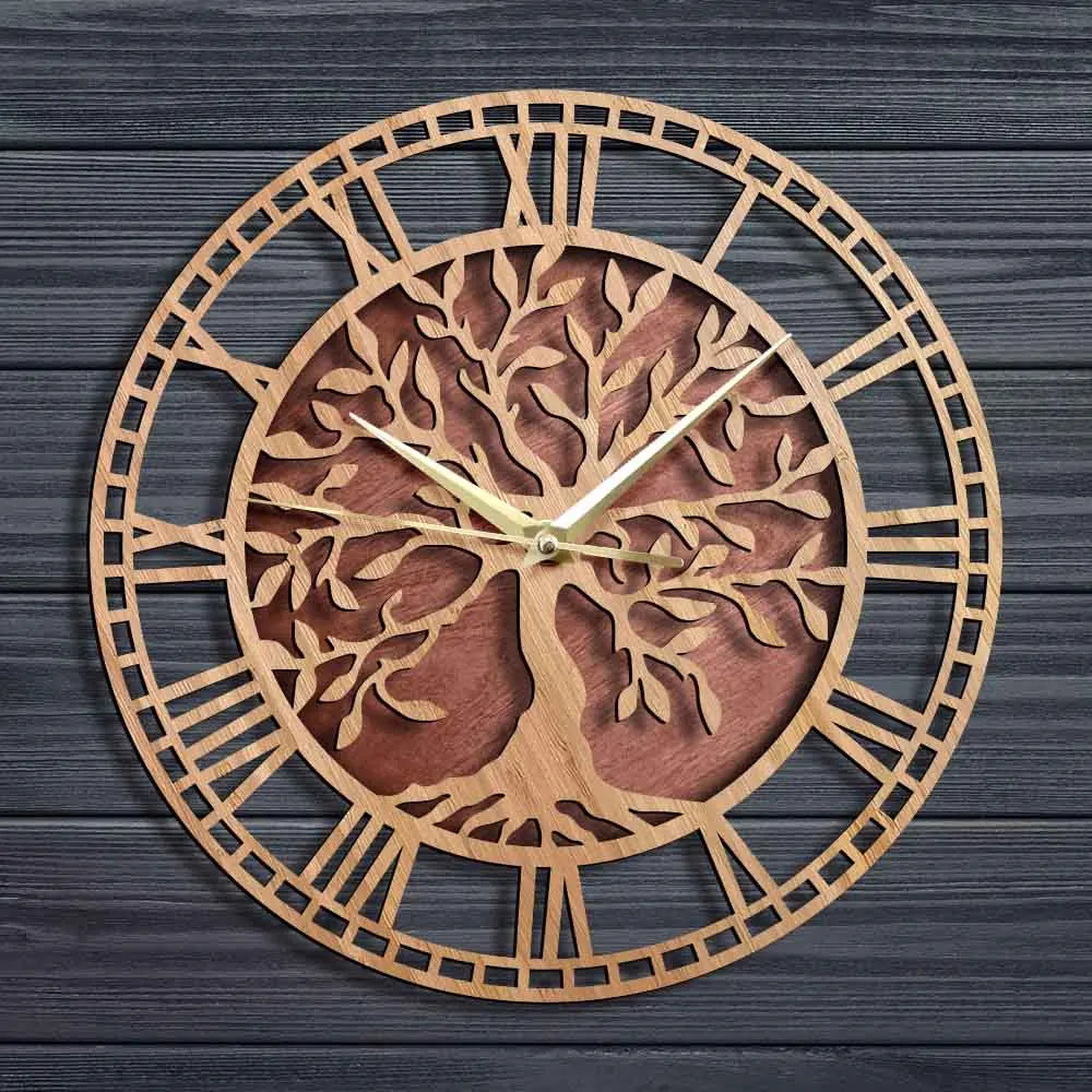 Tree of Life Wooden Wall Clock