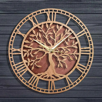 Tree of Life Wooden Wall Clock