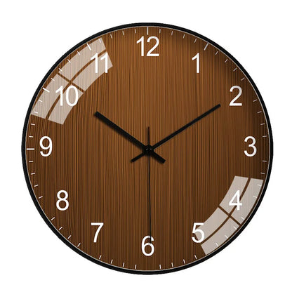 Minimalist Wooden Grain Wall Clock