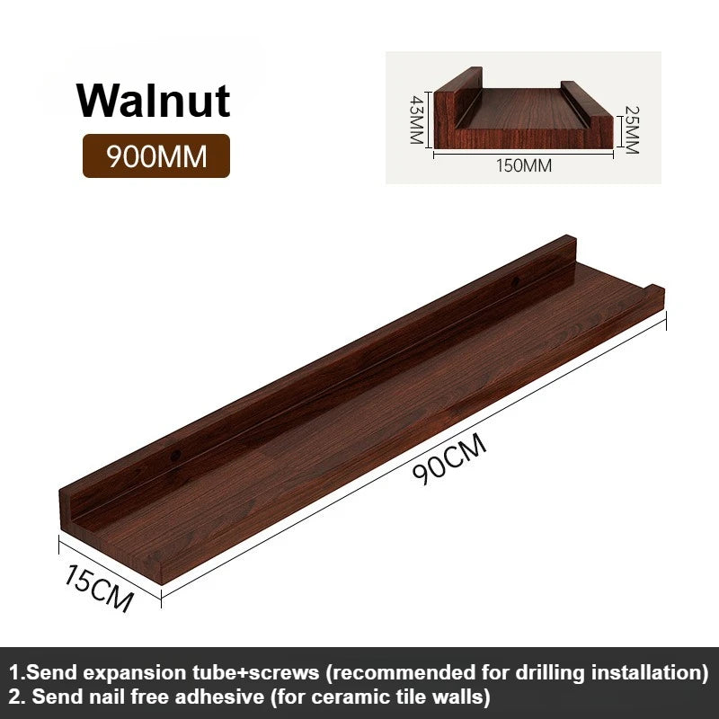 Wooden Floating Wall Shelf Storage Organizer
