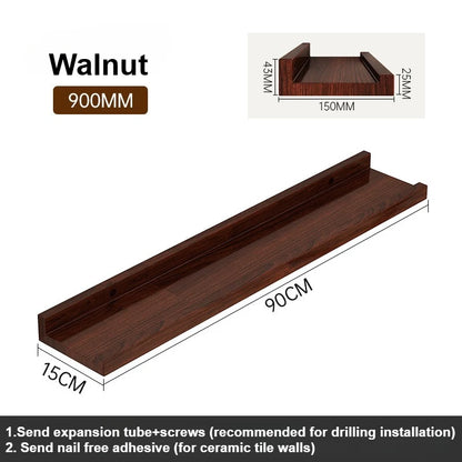 Wooden Floating Wall Shelf Storage Organizer