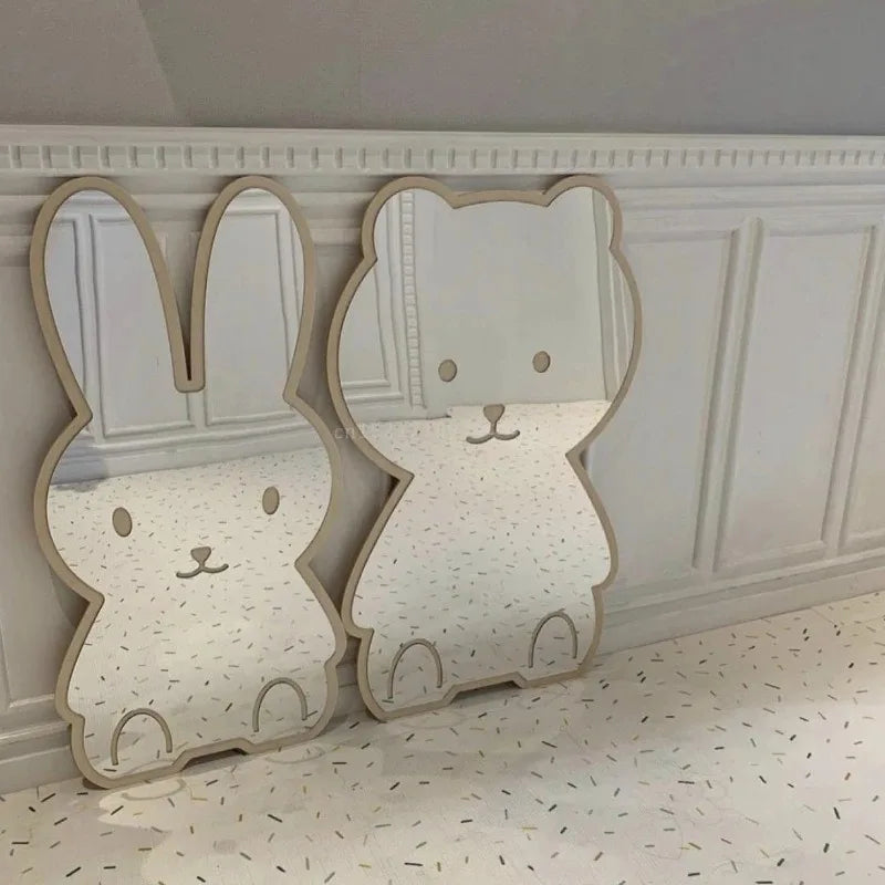 Cute Wooden Animal Wall Mirror