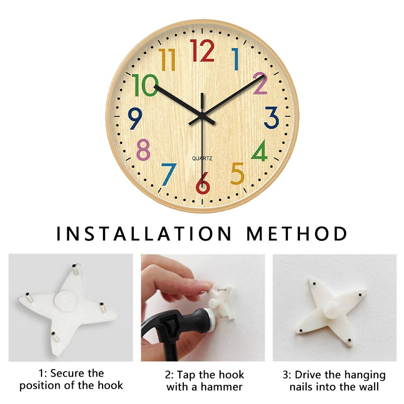Retro Wooden Silent Wall Clock