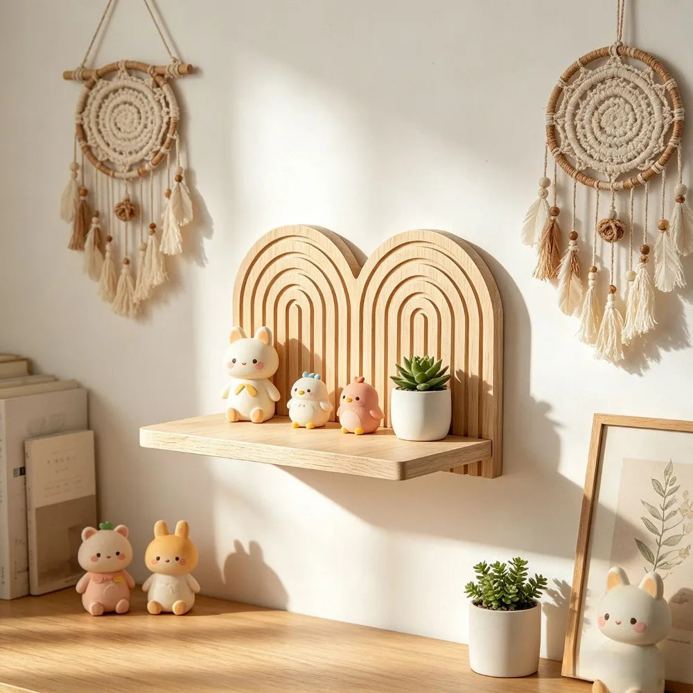 Rainbow Arch Floating Wall Shelf