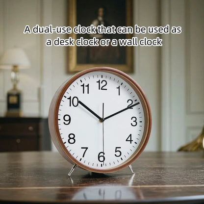 8-Inch Wooden Table & Wall Clock