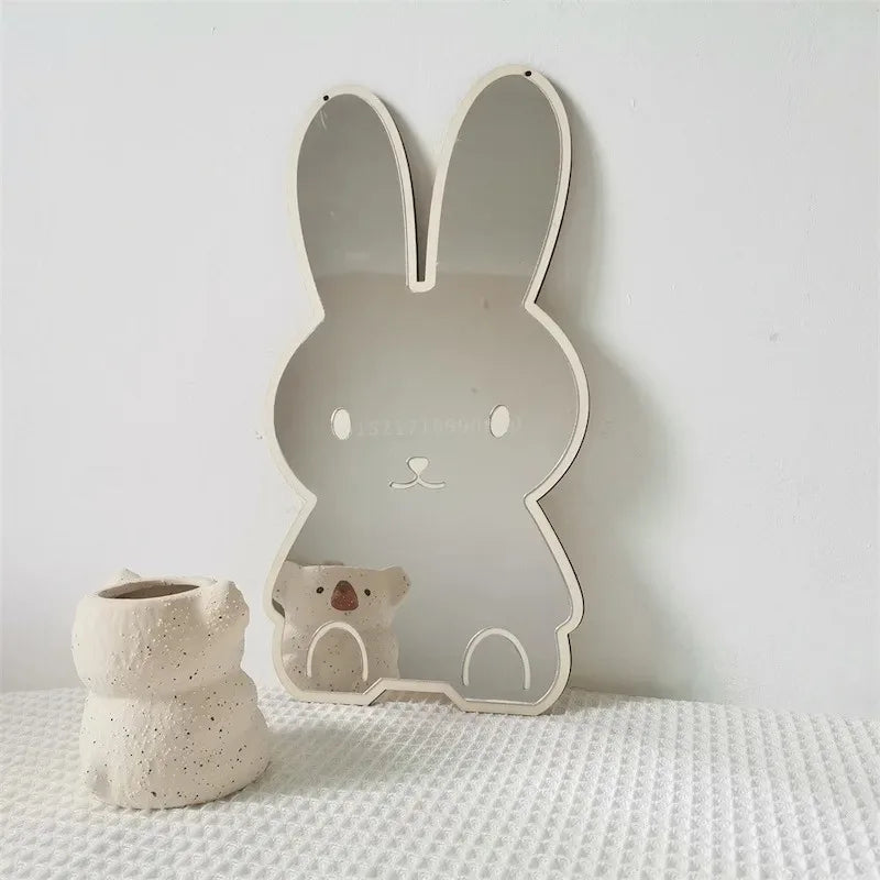 Cute Wooden Animal Wall Mirror