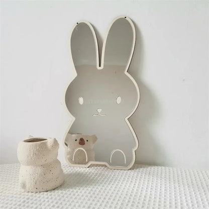 Cute Wooden Animal Wall Mirror