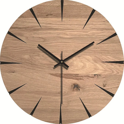 Minimalist Wood Grain Wall Clock