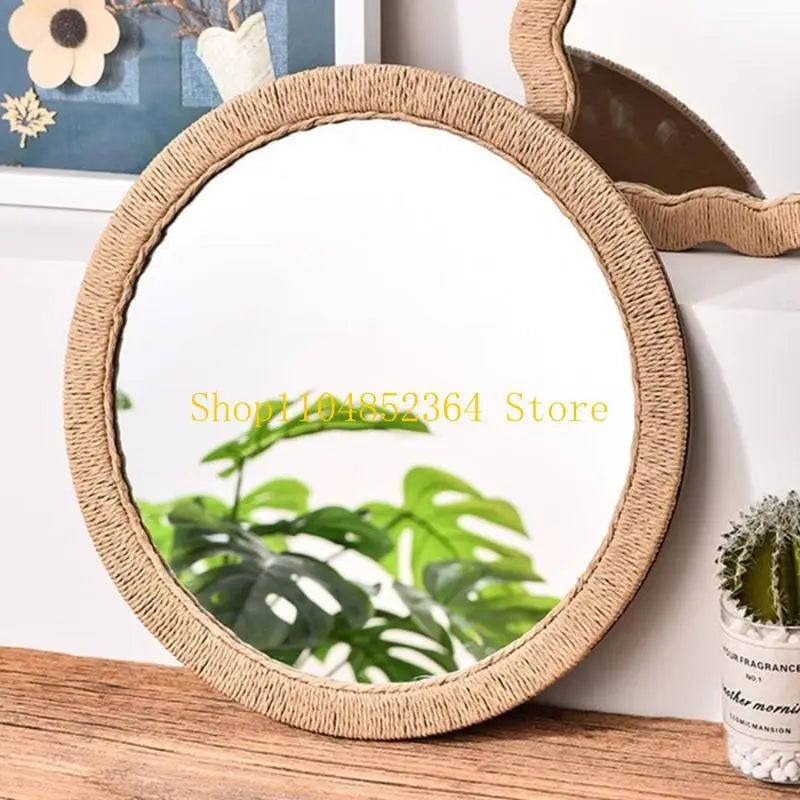 Handwoven Farmhouse Wall Mirror