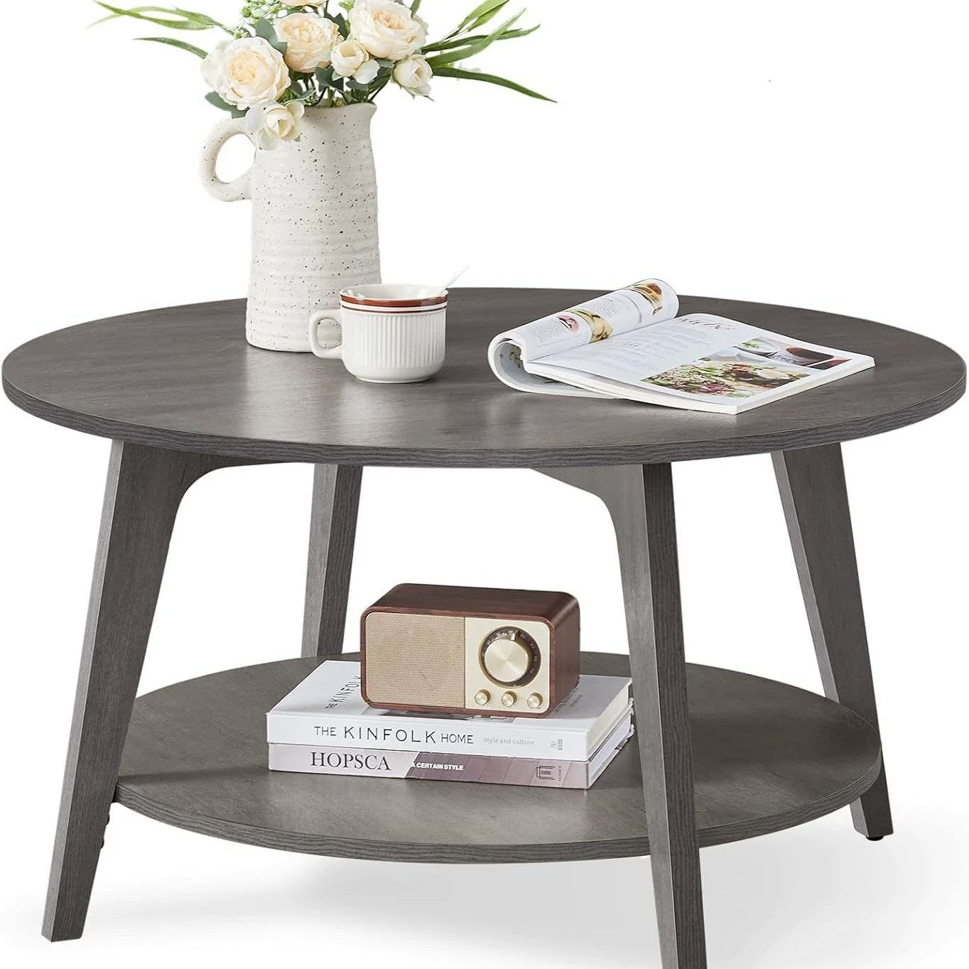 Multi-Tier Solid Wood Coffee Table