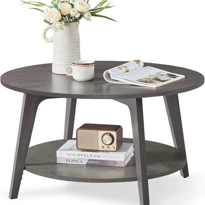 Multi-Tier Solid Wood Coffee Table