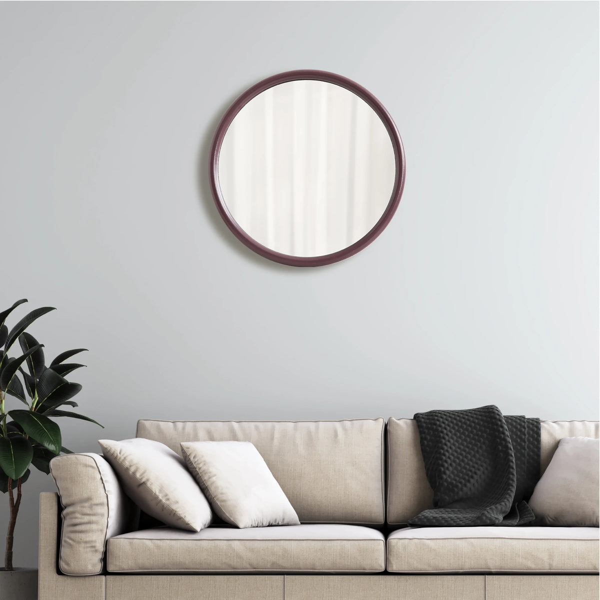 Irregular Wooden Wall Vanity Mirror