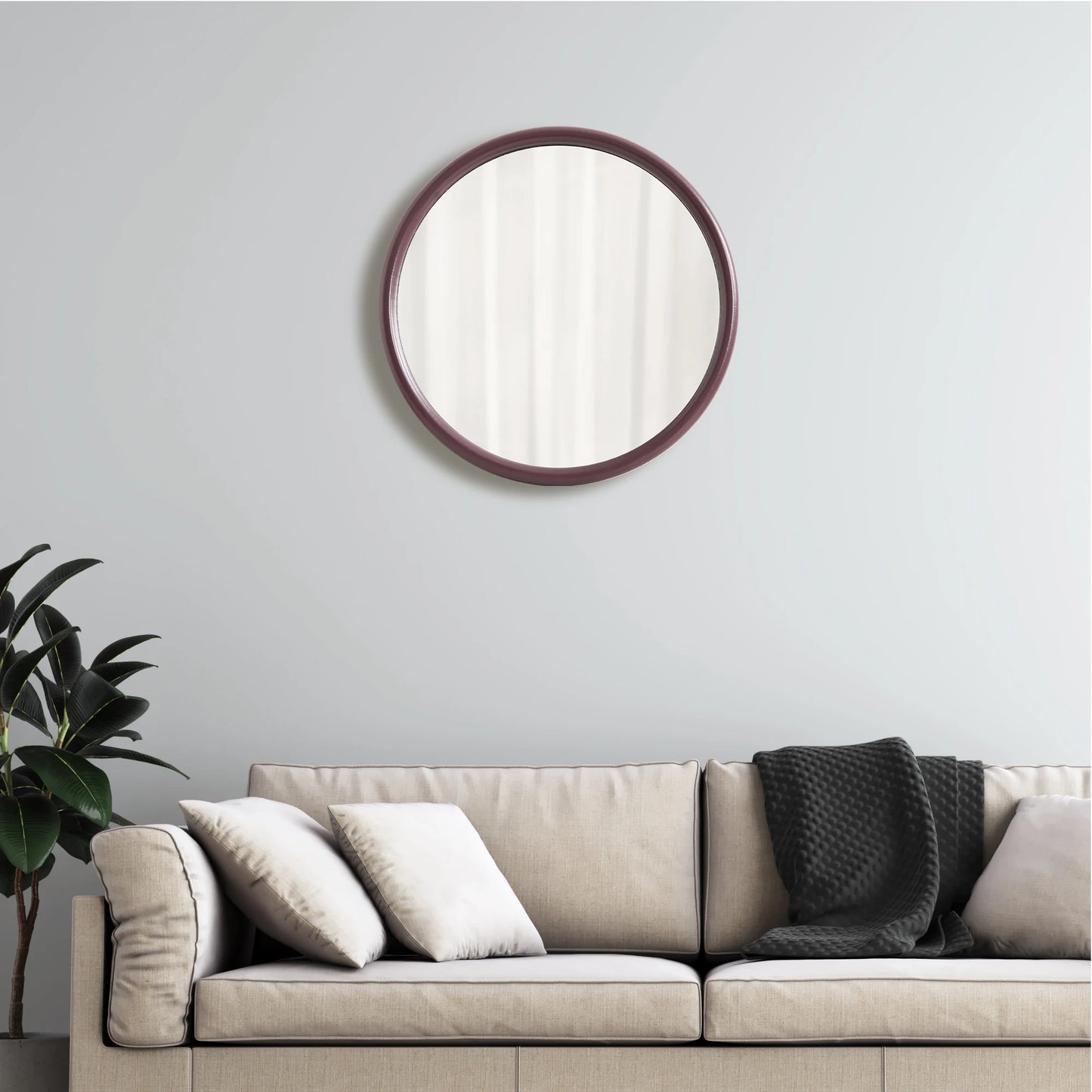 Irregular Wooden Wall Vanity Mirror