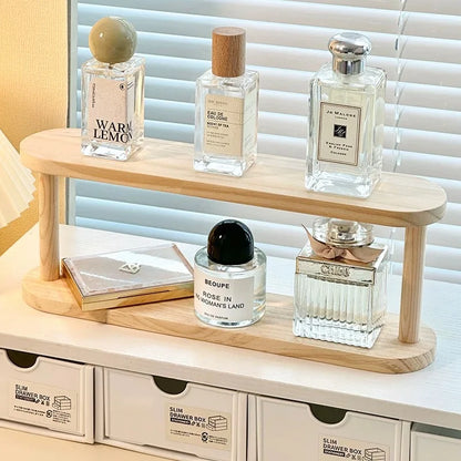 2-Tier Wooden Desktop Storage Shelf
