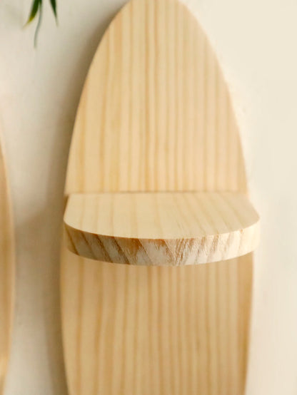 Wooden Oval Floating Wall Shelf