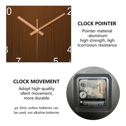 Minimalist Wooden Grain Wall Clock