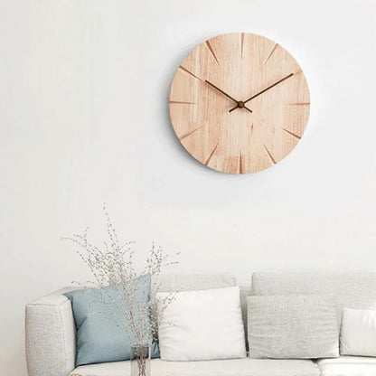 Nordic Solid Wood Silent Wall Clock