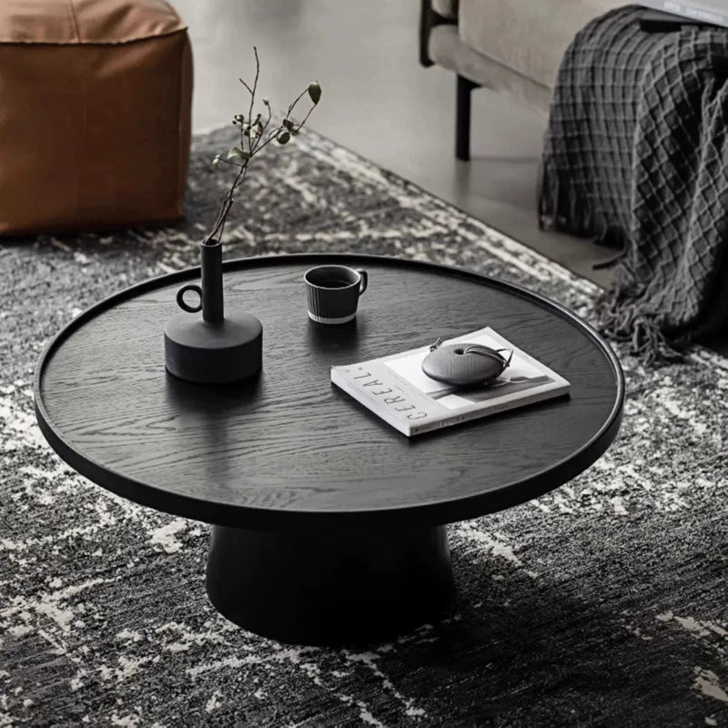 Minimalist Round Wood Coffee Table