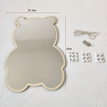 Cute Wooden Animal Wall Mirror