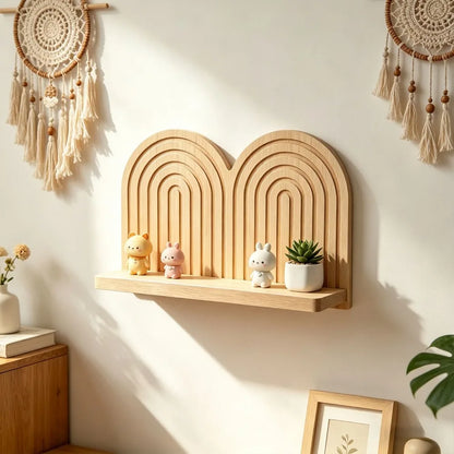 Rainbow Arch Floating Wall Shelf