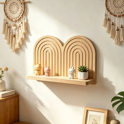 Rainbow Arch Floating Wall Shelf