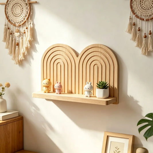 Rainbow Arch Floating Wall Shelf