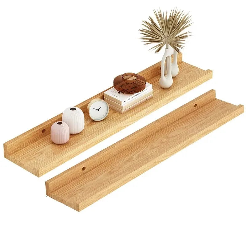 Wooden U-Shaped Floating Wall Shelf