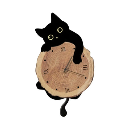 Cute Silent Wooden Wall Clock