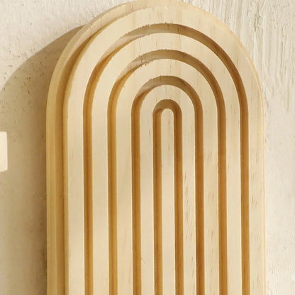 Geometric Boho Wooden Wall Shelf