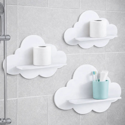 Modern Cloud Wooden Wall Shelf