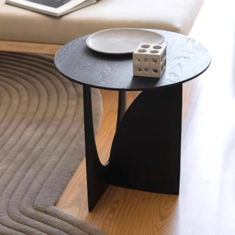 Modern Wooden Round Side Table