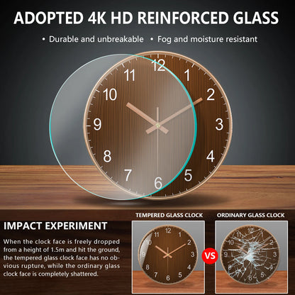 Minimalist Wooden Grain Wall Clock