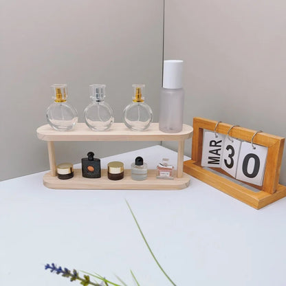 2-Tier Wooden Desktop Storage Shelf