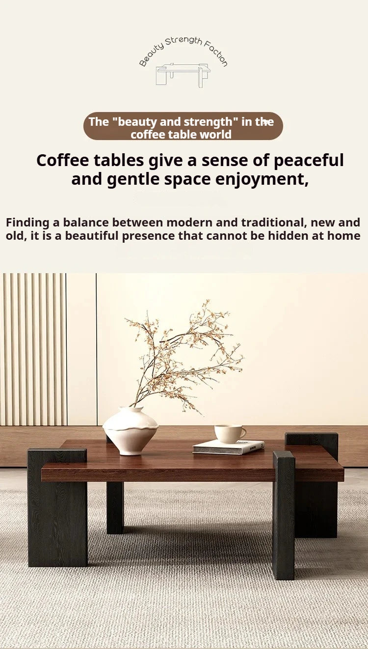 Nordic Rectangular Wood Coffee Table