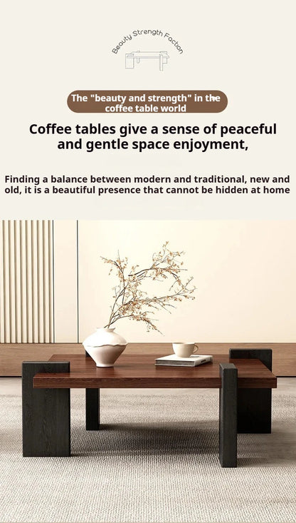 Nordic Rectangular Wood Coffee Table