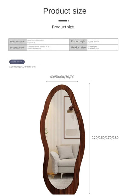 Irregular Full Length Floor Mirror