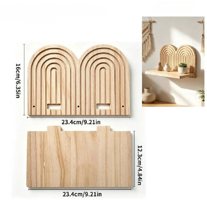 Rainbow Arch Floating Wall Shelf