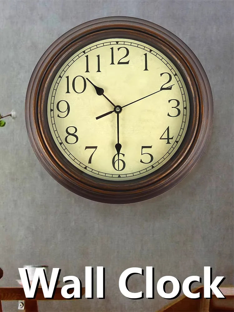 Vintage Large Silent Wall Clock