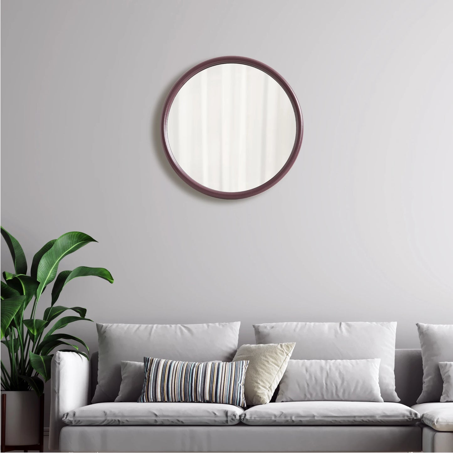 Irregular Wooden Wall Vanity Mirror