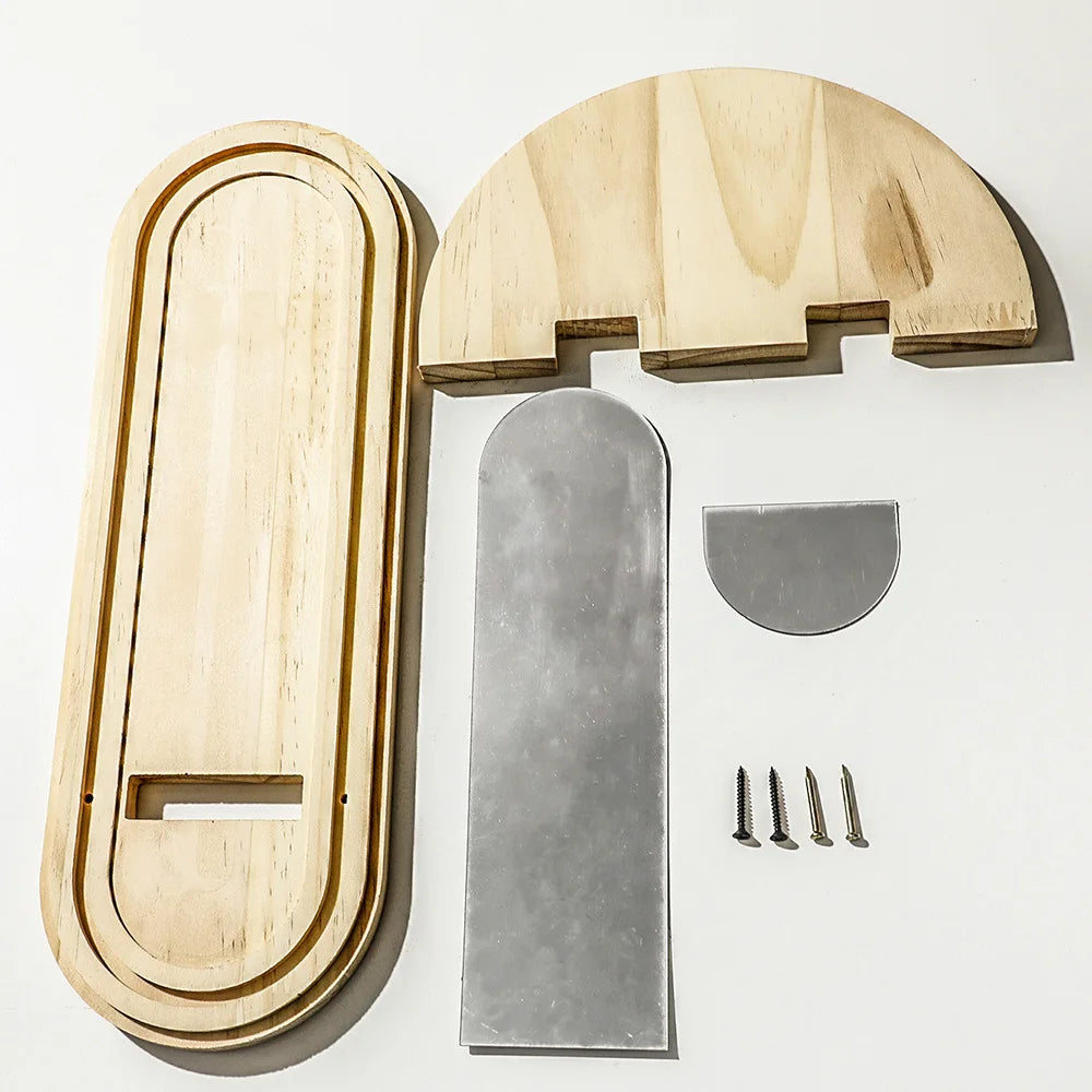 Boho Wooden Mirror Shelf