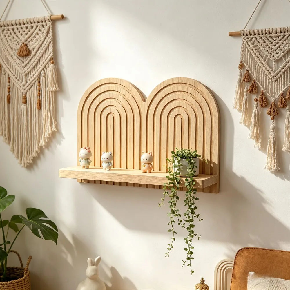 Rainbow Arch Floating Wall Shelf
